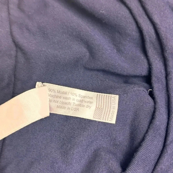 Go Couture Blouson Jersey Knit Navy Blue Maxi Dress Women's L NWOT - Picture 10 of 10